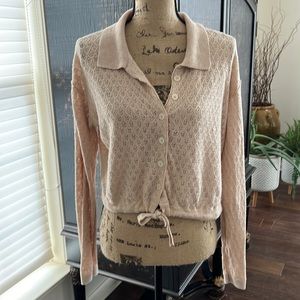Free people knit top with button front